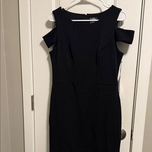 Vince Camuto Black Cold Shoulder Dress